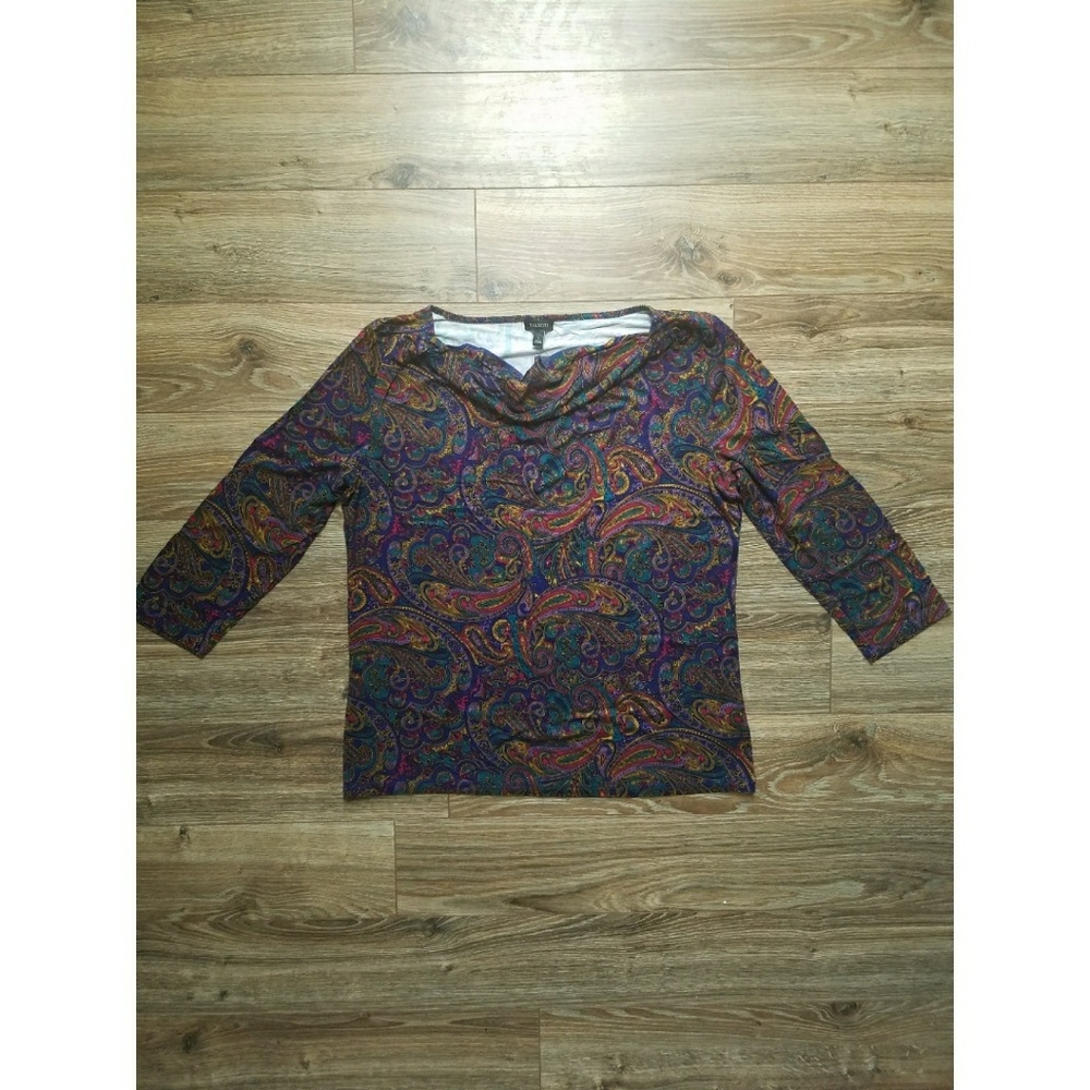 NWT Talbots Paisley Top